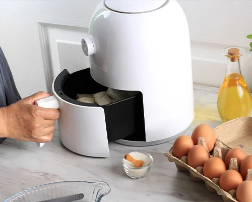 Fazendo acompanhamento para o almoço na airfryer